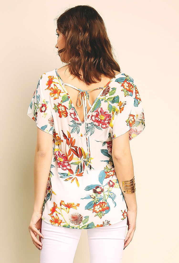 Floral Patterned Tunic Top