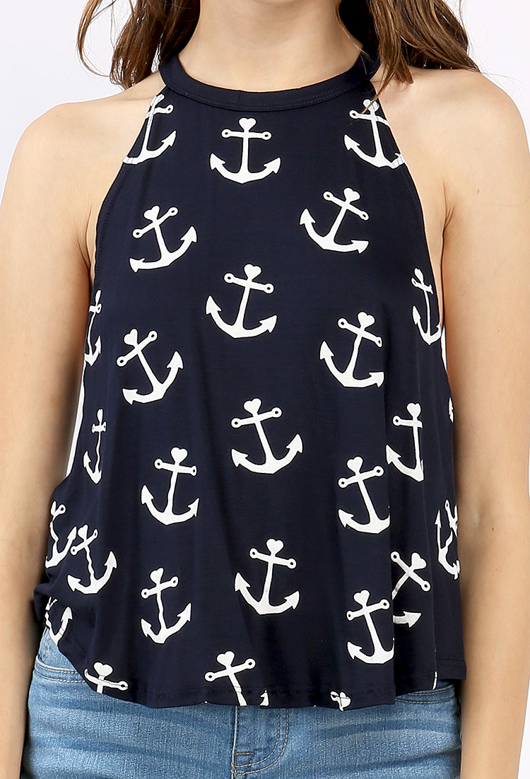 Anchor Patterned Cami Top