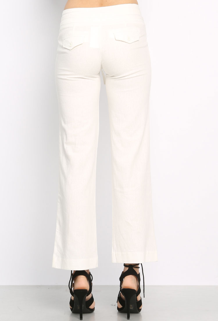 Essential Front Bow Linen Pants