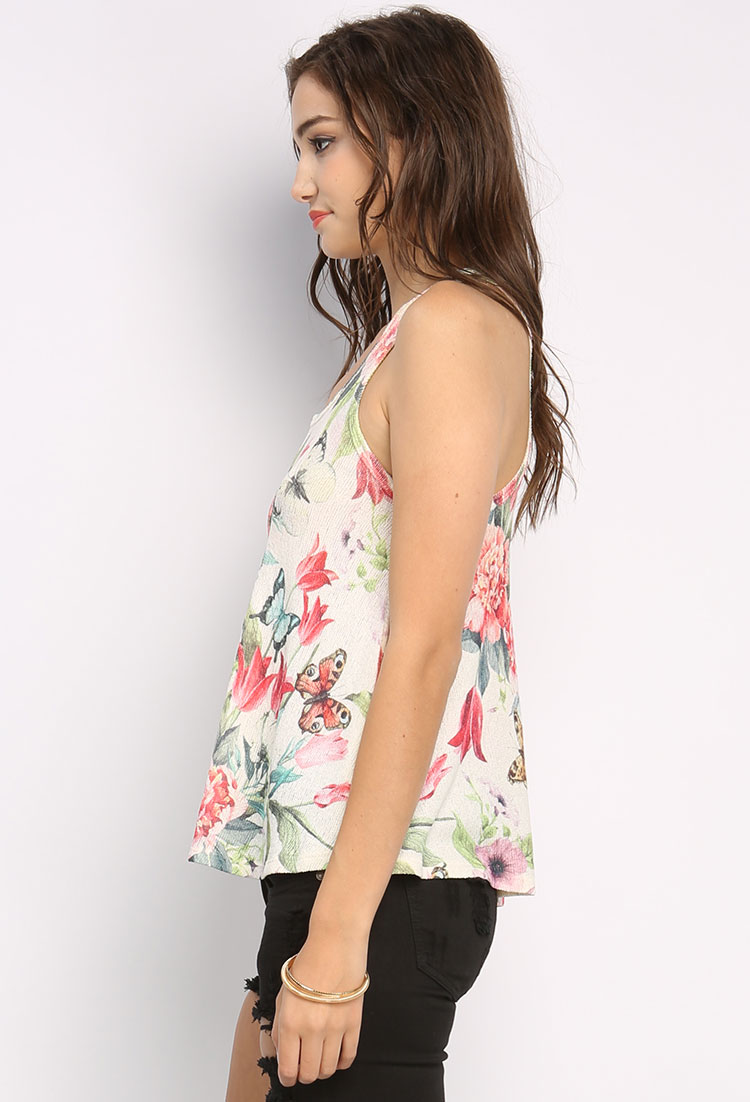 Sleeveless Floral Printed Top