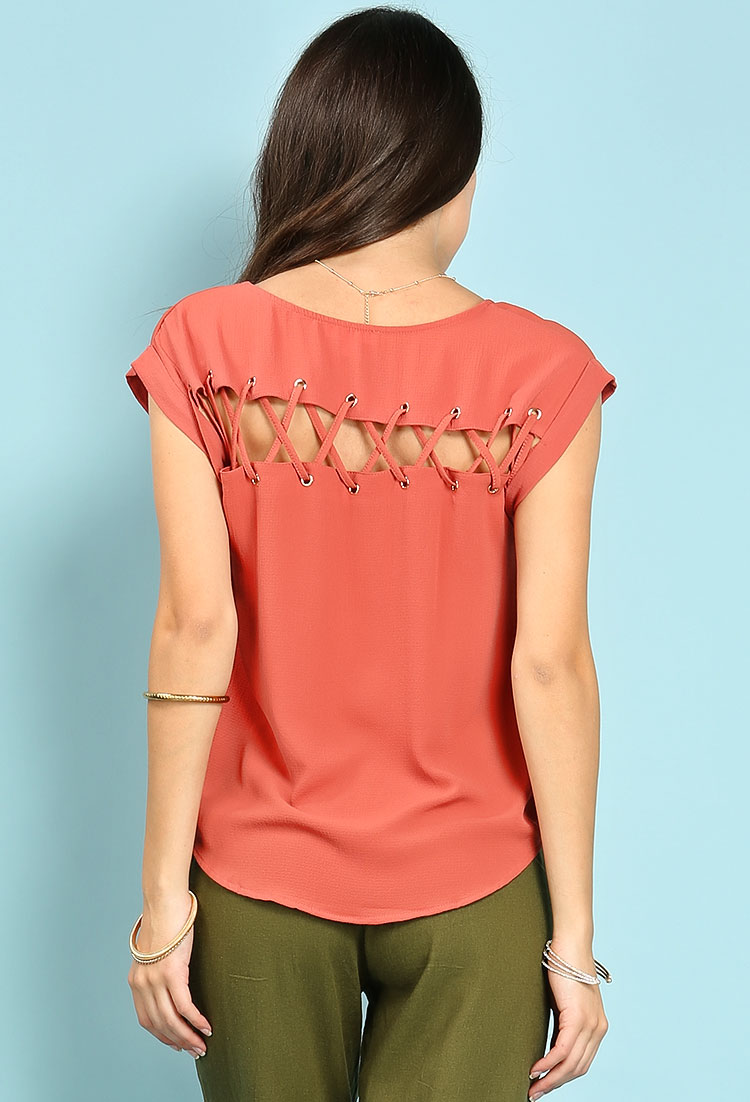 Back Lace Up Top