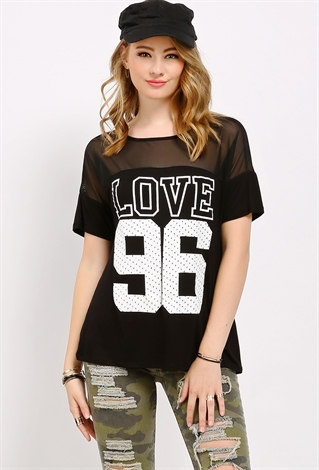 LOVE 96 Graphic Top