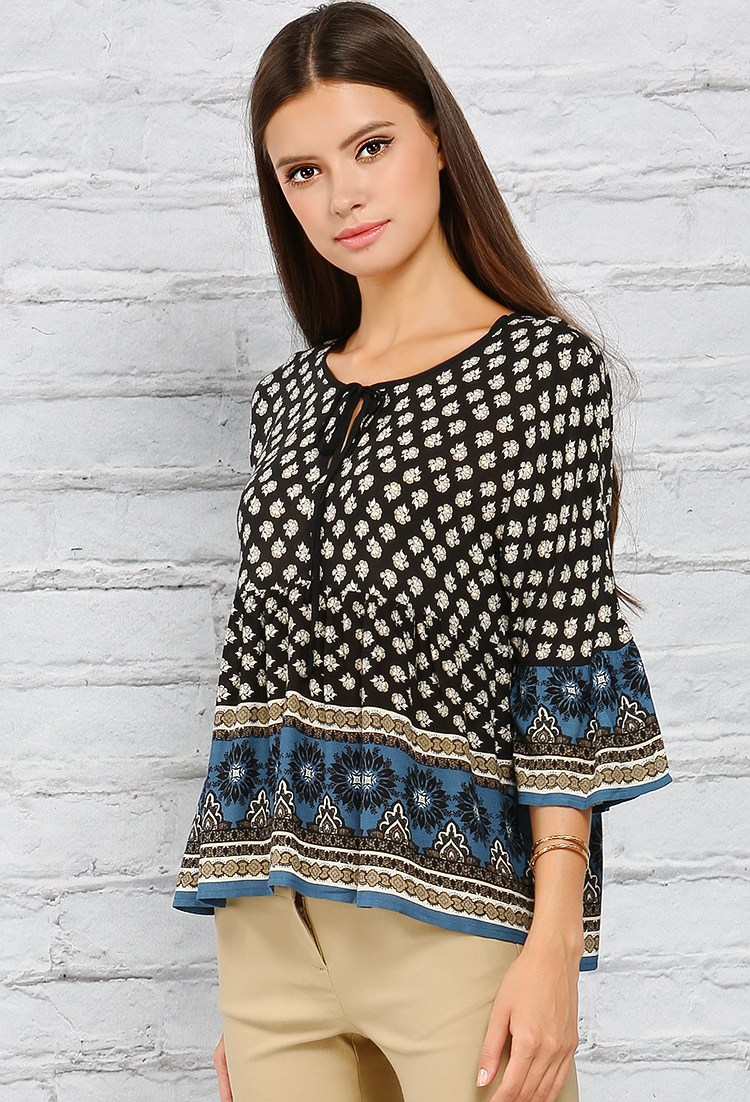 Multi-Patterned Casual Top