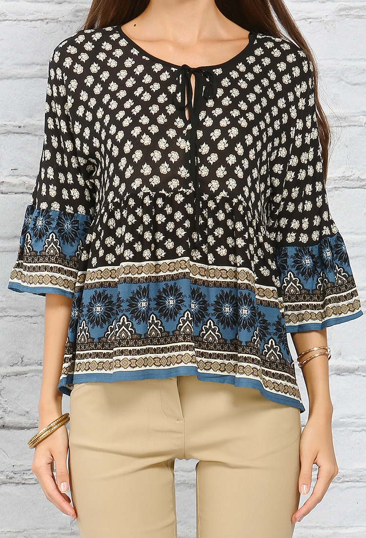 Multi-Patterned Casual Top